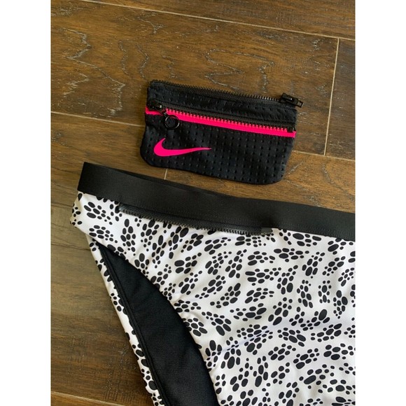 NIKE Party Dots High Waisted Bikini Bottom Swim Women’s M & XL White Black NWT - Picture 6 of 8
